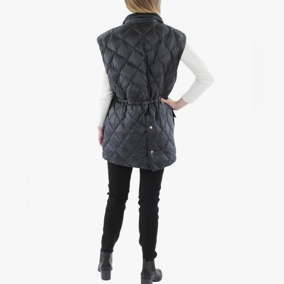 Lafayette 148 New York Womens Black Reversible Puffer Outerwear Vest NWT - Picture 3 of 4